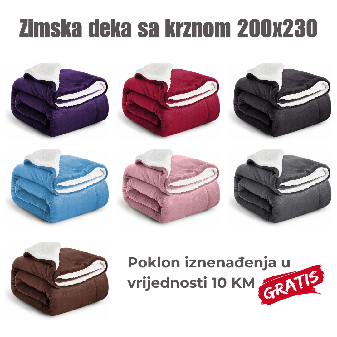 Zimska deka sa krznom + poklon